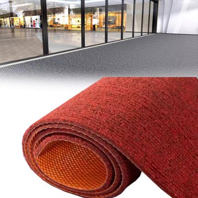 Soundproof Floor Mat, Large Area Thick Non-Slip Carpet, Office Carpet Roll for Office, Bedroom, Home, Commercial Use, Full Coverage Rug(Red,49.2x4.9ft/1500x150cm)