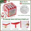 Christmas Ornament Storage Box Stores 64 Balls Waterproof Bin view 3