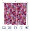 Split Shower Curtain for Transfer Bench, Cherry Blossom Extra Long Shower Curtains 96 Inches for Bathroom/Tub, Pink Purple Flowers Modern Oil Painting Art Waterproof Fabric Shower Curtain Set, view 4