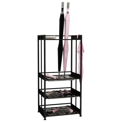 DHXIAMZ Umbrella Stands Large Capacity Umbrella Stand,Commercial Floor Type Easy to Install Metal Umbrella Rack, Can Hold Long and Short Umbrellas