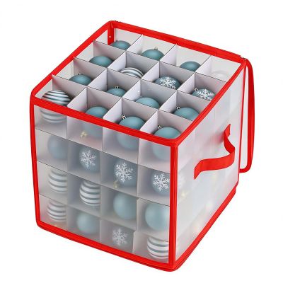 Christmas Ornament Storage Containers Stores 64 Balls Waterproof Bin