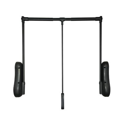LIUZQWAED Heavy Duty Pull Down Hanger Rail, Aluminium Retractable Cabinet Rack, Extendable Wardrobe Lift Closet Rod, Liftable Soft Return Holder, Adjustable Width(65-85cm)
