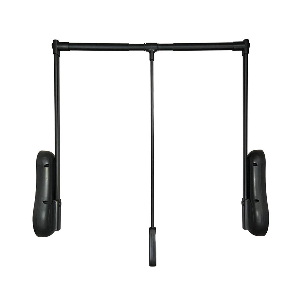 LIUZQWAED Heavy Duty Pull Down Hanger Rail, Aluminium Retractable Cabinet Rack, Extendable Wardrobe Lift Closet Rod, Liftable Soft Return Holder, Adjustable Width(65-85cm)