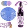 2026 Upgrade Multi-use Silicone Storage Bag Organizer, Silicone Wine Carrier Bag, Heavy Duty Portable Drink Coaster & Bags, Wine Holder Handheld Bottle Mesh Coaster for Fruits, Drinks, and hot Dishes view 1