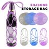 2026 Upgrade Multi-use Silicone Storage Bag Organizer, Silicone Wine Carrier Bag, Heavy Duty Portable Drink Coaster & Bags, Wine Holder Handheld Bottle Mesh Coaster for Fruits, Drinks, and hot Dishes view 2