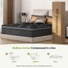 CJJSleep Queen Mattress 12 Inch, Hybrid Queen Mattress in a Box for Couples and Master Bedroom, Medium Firm Support with Pocketed Coils for Back Pain Relief, CertiPUR-US Certified, 80''x60'', Black view 2