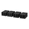 4 Pcs Cloth Sneaker Stackable Combined Shoes Box Folding Case Drawer Case Home Organizer Shoebox Washable(Black) view 1