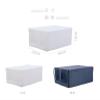 4 Pcs Cloth Sneaker Stackable Combined Shoes Box Folding Case Drawer Case Home Organizer Shoebox Washable(Black) view 3