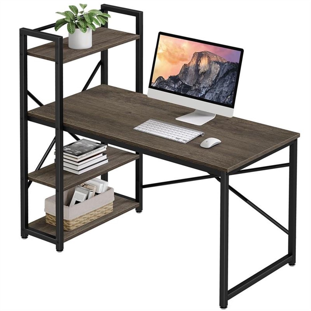 ABHNUGFS Study Writing Table PC Desks Computer Table with Bookshelf Desk Combination Simple Reading Table Home Office Living Room Laptop Table Study Table Study Desk Work Desk for Home Office