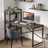 ABHNUGFS Study Writing Table PC Desks Computer Table with Bookshelf Desk Combination Simple Reading Table Home Office Living Room Laptop Table Study Table Study Desk Work Desk for Home Office view 2