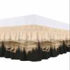 Xyliovatrix Black Forest Bed Skirt Queen Size 16 Inch Drop, Wrap Around Bed Skirts, Deer Silhouettes Foggy Grey Pine Tree Elastic Bedskirt Pleated Bed Frame Cover Luxurious Dust Ruffle for Queen Bed view 1
