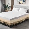 Xyliovatrix Black Forest Bed Skirt Queen Size 16 Inch Drop, Wrap Around Bed Skirts, Deer Silhouettes Foggy Grey Pine Tree Elastic Bedskirt Pleated Bed Frame Cover Luxurious Dust Ruffle for Queen Bed view 4