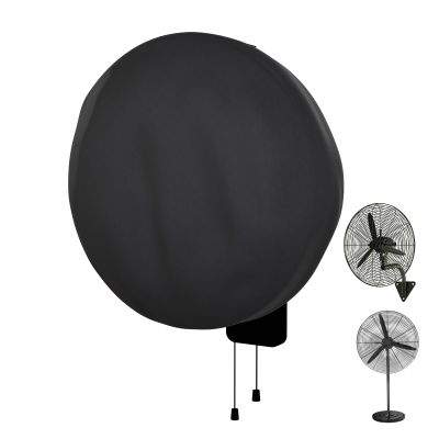 EVRBUL Outdoor Fan Cover Compatible with 18-20 Inch Wall Mount Fan & Pedestal Fan Heavy Duty 420D Waterproof Industrial Fan Protection Covers with Durable Zipper Windproof Buckles