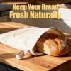 Beeswax Lined Reusable Bread Storage Bag, Large Zip-Seal Bread Bag for Homemade & Sourdough Bread, Breathable Moisture Control for Bread Freshness (1Pcs) view 2