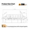 118" Cloud Modular Sectional Sofa - Boneless Chenille 3-Seater Couch for Living Room, Modern No Assembly Sofa (Black, 3 Seater) view 2