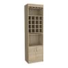 Bar Cabinet, Double Door, Two Shelves, Sixteen Built in Wine Rack Light Pine view 3