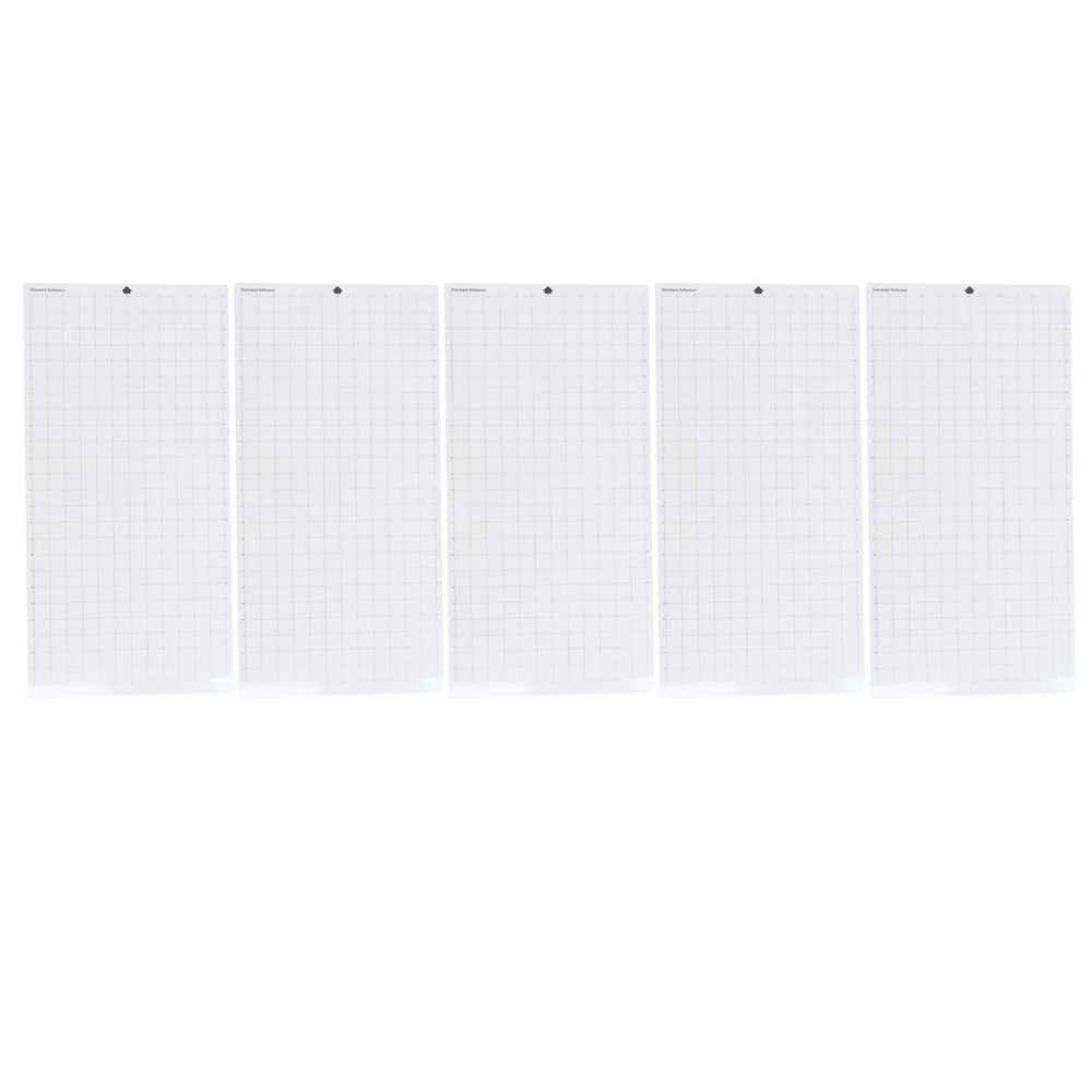 5PCS Transparent PVC Cutting Mat with Grid Lines, Non Slip Adhesive Self Healing Cutting Mat, High Elasticity Anti Slip Cutting Pad for Construction Paper, Craft and Scrapbooking P
