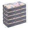 4 Pack Under the Bed Storage, 75L Foldable Stackable Large Clear Comforter Storage Bag with Zipper,Durable Sturdy Storage Containers for Wrapping Paper,Comforter,Pillows,Clothes,Blanket,Shoes view 1