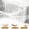 Radiator Cover Heating Cabinet Storage Shelf, White Louvered Design, Stand for Old Radiators, Modern Style, Durable and Functional Home Solution view 2