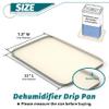 Daisypower Dehumidifier Drip Pan 11"x7.5" - Leak-Proof Tray, Protects Wood Floors & Carpets from Water Damage, Hard Plastic Non-Slip Base for Small Dehumidifiers/Humidifiers view 2