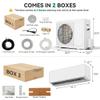 YITAHOME 20 SEER2 12000BTU Mini Split AC/Heating System 115V, Pre-charged Inverter AC Cool & Heat Up to 750 Sq. Ft, Pure Design, Compatible with 3 Level Eco Mode, Complete Installation Kit, White view 2