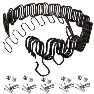 Couch Repair Kit, Upholstery Springs 5 Sets 17.7inch Replacement Heavy Duty Recliner Springs Plating Rust Resistant Smooth Couch Supports for Sagging Cushions