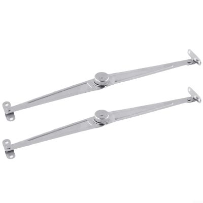 26cm Long Cabinet Door Hinge Support for Cupboard Furniture, Folding Lift Lid Stay Bracket with Iron Metal Construction, Compatible with Drop Front Desks and Storage Lids, 2 Pack