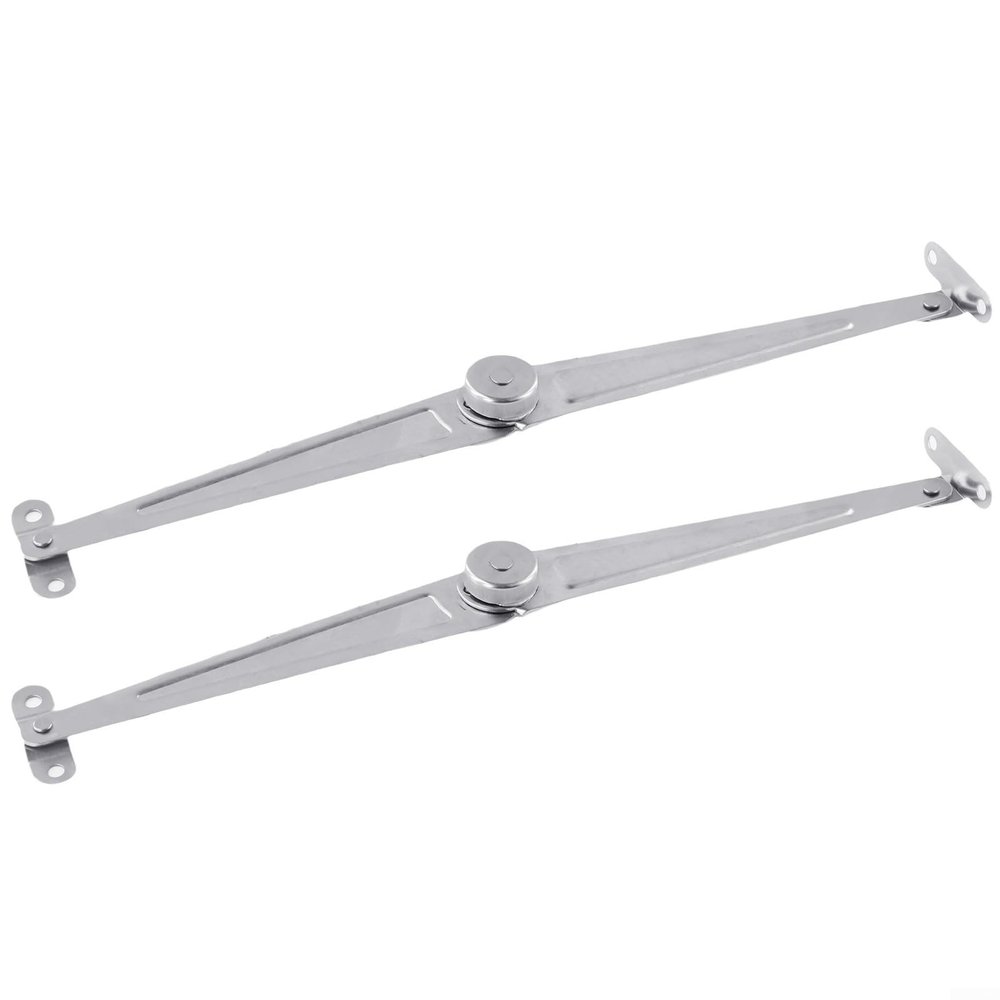 26cm Long Cabinet Door Hinge Support for Cupboard Furniture, Folding Lift Lid Stay Bracket with Iron Metal Construction, Compatible with Drop Front Desks and Storage Lids, 2 Pack