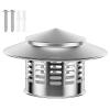 Exhaust Cover Chimney Cap, Roof Rain Cover, 304 Wood Stove Fireplace Chimney Cowl, Silver Furnace Vent Cap for All-Round Chimney Protection 3in/4in/6in/8in/10in/12in(110mm/4.3in) view 1