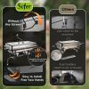 SIFER Chafing Dishes for Buffet 9Qt 4 Pack with Multi-Size Food Pans-Screwless Installation Chafing Dish Buffet Set,Foldable Handles Stacking Design,Stainless Steel for Events,Black view 3