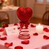 arzgul 6.3" Red Heart Shaped Valentine's Day Tree 2026 New Base Love Ornament for Trees,Wedding Party Home Decor Gift view 3