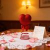 arzgul 6.3" Red Heart Shaped Valentine's Day Tree 2026 New Base Love Ornament for Trees,Wedding Party Home Decor Gift view 4