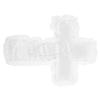 Ivory Cross Wedding Ring Bearer Pillow, Satin Lace Cushion for Ceremony view 1