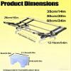 Folding Clothes Drying Rack for Oil-Filled Radiator Heater, Adjustable Clip Width Laundry Hanger with Standalone Humidifier for Home(Silver,60cm/24in) view 2
