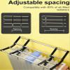 Folding Clothes Drying Rack for Oil-Filled Radiator Heater, Adjustable Clip Width Laundry Hanger with Standalone Humidifier for Home(Silver,60cm/24in) view 4