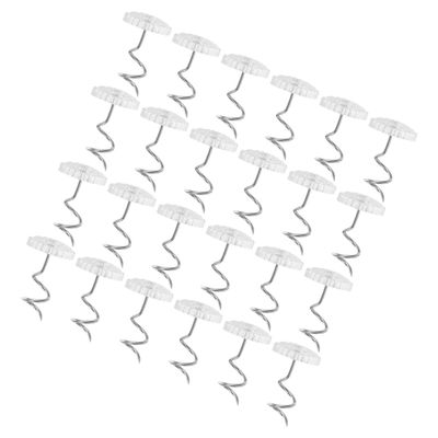 MOLUCKFU 50pcs Plastic Spiral Sofa Pins Non-Marking Upholstery Tack for Furniture Skirt Fixing Clips Slipcover Anti-Slip Accessories