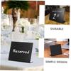 ULDIGI Acrylic Mini Blackboard Sign with Chalkboard Message Board, 12pcs with 1 Chalk Marker, Black Desktop Display for Wedding Party, Home and Office Dcor view 4