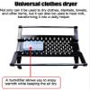 Radiator Heater Clothes Drying Rack, Over Oil-Filled Heater Laundry Hanger with Fixing Spacers & Standalone Humidifier for Home Use(Black) view 2