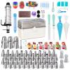 309 PCS Cake Decorating Kit with Storage Case, 73 Stainless Steel Piping Gun & Tips, Baking Frosting Decorating Tools for Beginners (Green) view 1