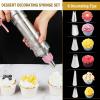 309 PCS Cake Decorating Kit with Storage Case, 73 Stainless Steel Piping Gun & Tips, Baking Frosting Decorating Tools for Beginners (Green) view 3