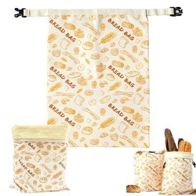Beeswax Bread Bags for Homemade Sourdough Bread, XL Reusable Cotton Beeswax Bread Storage Bags, Natural Wax Lined Bread Bag for Fresh Keeping, Large Capacity Portable Bread Bag (2PC B)