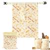 Beeswax Bread Bags for Homemade Sourdough Bread, XL Reusable Cotton Beeswax Bread Storage Bags, Natural Wax Lined Bread Bag for Fresh Keeping, Large Capacity Portable Bread Bag (2PC B) view 1