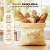 Beeswax Bread Bags for Homemade Sourdough Bread, XL Reusable Cotton Beeswax Bread Storage Bags, Natural Wax Lined Bread Bag for Fresh Keeping, Large Capacity Portable Bread Bag (2PC B) view 4