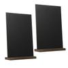 BIUDECO Mini Chalkboard Signs 2pcs Small Wooden Tabletop Blackboard with Wood Base for Restaurant Supplies Food Buffet Party Message Display view 1