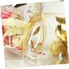 KOMBIUDA Glass Candy Jar with Ceramic Animal Lid, Sealed Glass Snacks Canister for Wedding Favors, Small Gold-trimmed Elephant Design Candy Storage Box for Party view 4