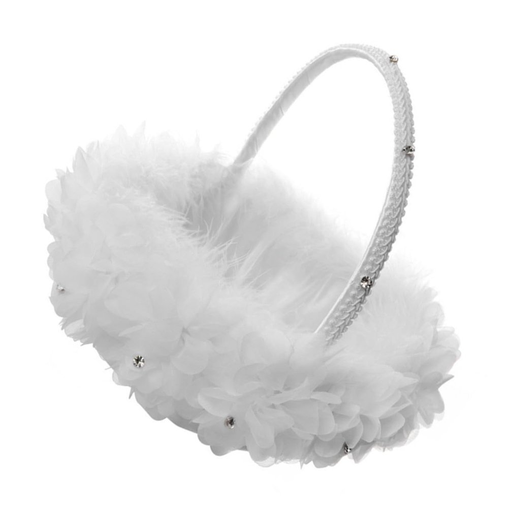 ULDIGI Flower Girl Basket Wedding Confetti Basket for Flower Girl Wedding Ceremony Party Supplies