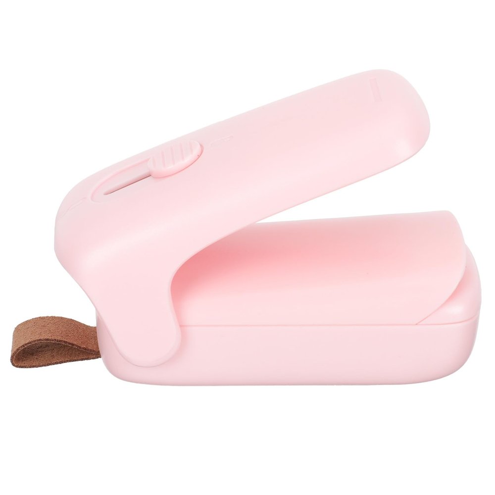 Pink Mini Food Bag Sealing Machine for Snack Bags, Portable