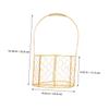 Golden Iron Wedding Basket with Handle for Gift Presentation view 2