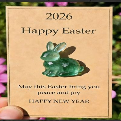 2026 Easter Rabbit Crystal Ornament,Handcrafted 3D Animal Easter Decoration,Easter Home Decor Creative Gift