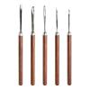 5pcs FruitCarving Knife, Stainless Steel Fruit Carving Tools Set, Food EngravingCutting Tool, Wood Handle Design, 3/4/6.5/6mm, for Home Kitchen, Culinary Arts, Sculpting, Peeling. view 1